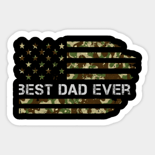 Best Dad Ever USA  Flag  Camo Flag Father's day gift Sticker